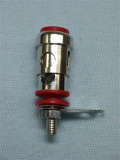 Conectores tipo Bornes - Borne Alto-Falante Metálico 14mm Vermelho