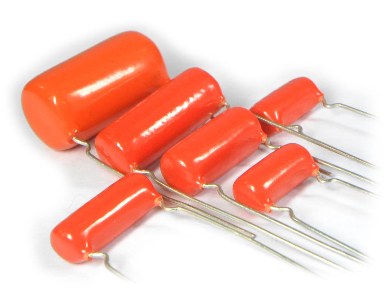 Capacitores Orange Drops de Poliester perfil redondo - Capacitor Poliéster Orange Drop 0.0056uF 600V